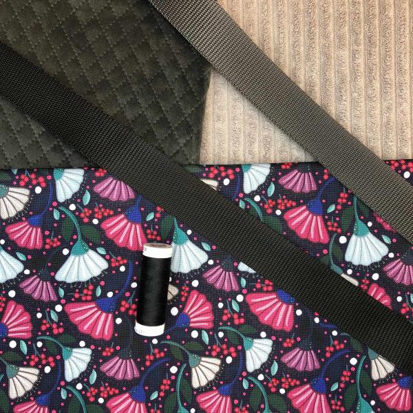 Canvas, Garden Stories by Emjo-Design, Schwarz mit Kobinationsmaterial